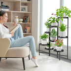 iDavosic.ly Plant Stand Indoor Outdoor, 8 Tier Metal Corner Shelf, Folding - Image 6