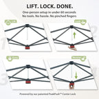 EAGLE PEAK 13x13 Pop Up Canopy Tent, Auto Extended Eaves, American Flag | Easy - Image 6
