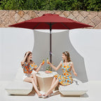 JEAREY 7.5 ft Outdoor Patio Umbrella, Table Umbrella, Tilt & Crank lift - Image 2
