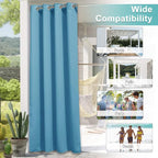NICETOWN Outdoor Curtain for Patio Waterproof Extra Wide 100 in, Sun Blocking - Image 6