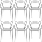 2xhome Modern Dining Chair | Stackable Indoor or Outdoor Entangled Side Chair | by 2xhome