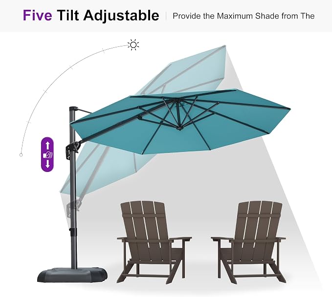 PURPLE LEAF Cantilever Umbrella - Image 7