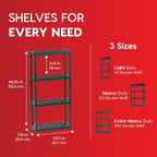 IRIS USA Plastic Storage Shelves |Made in USA| 48"H x 24"W x 12"D - Image 2