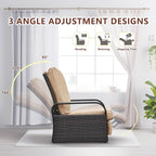 Outdoor Wicker Recliner Chair - Image 3