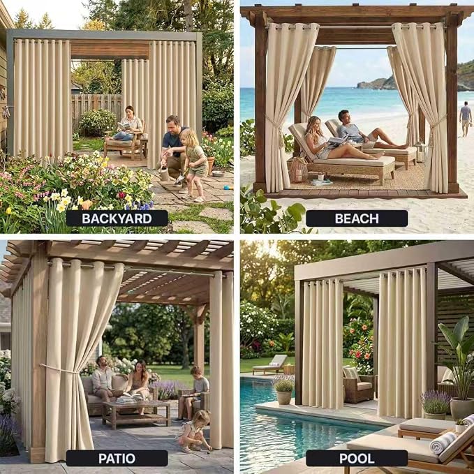 Outdoor Indoor Curtains W52 x L108 - Image 9