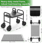 Garden Kneeler and Seat with 360° Wheels: 3-in-1 Rolling Gardning Stool | - Image 2