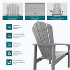 THOEOE Stackable Adirondack Chair Set of 6, Fire Pit Chairs, Space Saving - Image 6