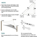 Shade&Beyond Custom Sun Shade Sail 12'x16'x20' Triangle Sun Sail Shades Patio - Image 6