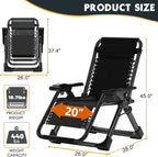 MOPHOTO Zero Gravity Chair, Outdoor Padded Lounge Chair - Image 2