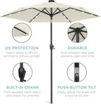 Best Choice Products 7.5ft Solar Umbrella LED Lighted Patio Umbrella, Table - Image 5