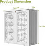 Outdoor Storage Cabinet, 62 Gallon Resin Storage Box, Furniture Cushions - Image 3