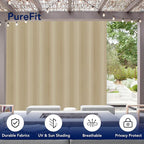 PureFit Outdoor Curtains for Patio Waterproof Weatherproof Outside Curtains | - Image 3