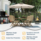 6.5' x 10' Rectangular Patio Umbrella Large Outdoor Market Umbrella w/UV - Image 2