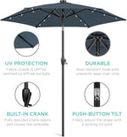 Best Choice Products 7.5ft Solar Umbrella LED Lighted Patio Umbrella, Table - Image 5