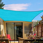 8' x 10' Rectangle Shade Sail Turquoise Blue UV Block Outdoor Canopy | Outdoor - Image 9