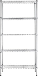Amazon Basics 5-Shelf Adjustable Heavy Duty Steel Wire Rack, Space Saving - Image 6
