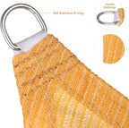 Eden's Decor Straight Flat-Edged Sun Shade Sail Rectangular 8' x 11' Wheat - Image 2