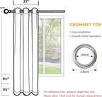Set of 6 Outdoor Curtains for Patio Waterproof, Breathable Grommet Panels for - Image 8