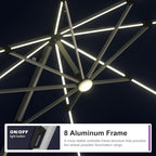 PURPLE LEAF Cantilever Umbrella 9' X 12' Solar LED Light Patio, Support to - Image 3