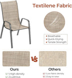 TLSUNNY Patio Chair, Outdoor Stackable Textilene Chairs Set of 8, - Image 4