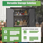 U-MAX Resin Outdoor Storage Cabinet, Waterproof, Reinforced Floor - Image 2