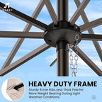 JEAREY 10 ft Outdoor Patio Umbrella w/Tilt and Crank - Image 5