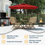 6.5' x 10' Rectangular Patio Umbrella Large Outdoor Market Umbrella w/UV - Image 2