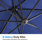 9' X 12' Cantilever Patio Umbrella Rectangular Outdoor Umbrellas | Heavy Duty - Image 5