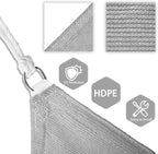 Patio Paradise 11' x 11' x 10'10" Sun Shade Sail Triangle Canopy, Permeable - Image 3