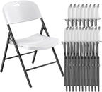 Nazhura 350 Weight Limit Heavy Duty Plastic Folding Chair by NazhuraGoodCompanionAtHome