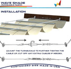 Windscreen4less 4' x 5' Retractable Sun Shade Canopy Cover Sliding Wave Shade - Image 6