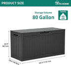 YITAHOME 80 Gallon Outdoor Storage Box | Large Water Resistant Resin Deck Box - Image 6