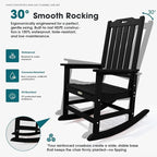 THOEOE Outdoor Rocking Chairs Set of 8, Oversized Patio Rocking Chair | HDPE - Image 3