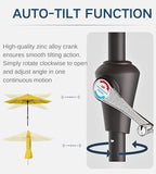 9FT Auto-Tilt Patio Umbrella|Outdoor Market Table Umbrella - Image 2