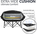 Double Camping Chair Loveseat -2 Person Oversized Padded Outdoor Camp Couch | - Image 3