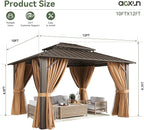 Aoxun Gazebo 10x12 Hardtop Gazebo - Image 3