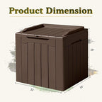 Devoko 31 Gallon Waterproof Outdoor Storage Box Resin Deck Box Lockable and UV - Image 6