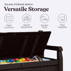 Keter Solana 70 Gal Outdoor Storage Bench - Image 9