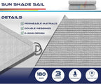 Windscreen4less 11' x 11' x 11' Sun Shade Sail Triangle Outdoor Canopy Cover UV - Image 3