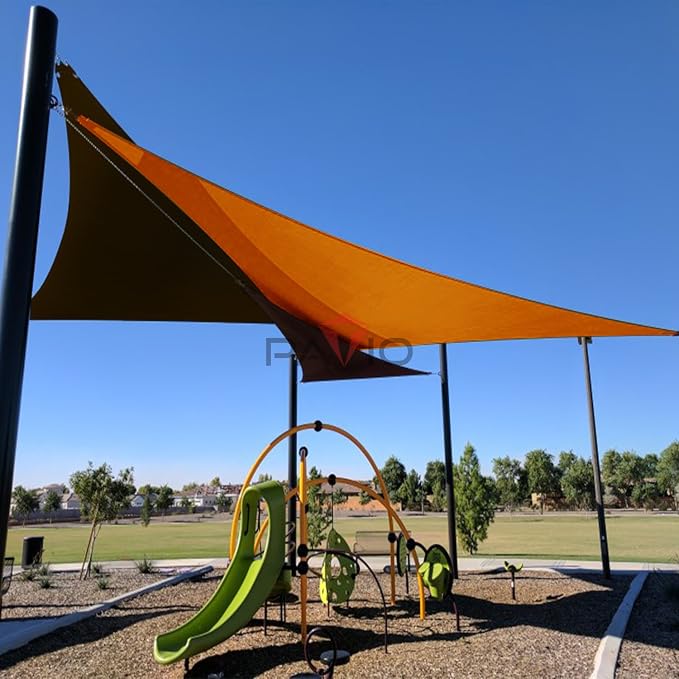 Patio Paradise 28' x 28' x 28' Sun Shade Sail Triangle Canopy Shade Cloth - Image 5