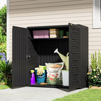 Outdoor Storage Cabinet Waterproof, Resin 62 Gallon Deck Box - Image 4