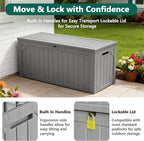 Outdoor Storage Box, 98 Gallon Deck Box, Outdoor Storage Bench, Waterproof - Image 6