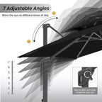 10 X 13 FT Cantilever Patio Outdoor Umbrella - Image 7