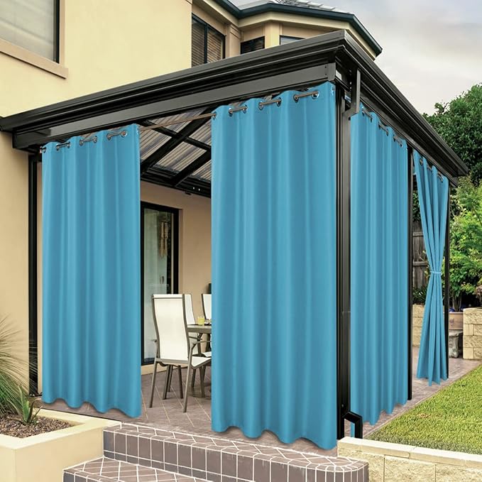 BONZER Outdoor Curtains for Patio Waterproof Thick | Privacy Grommet Light by Bonzer