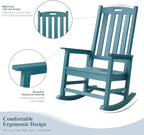 Outdoor Rocking Chairs Set of 2, Oversized Porch Rocker | Weather Resistant - Image 5