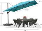 PURPLE LEAF Patio 11.5' x 11.5' Telescopic Umbrella - Image 9