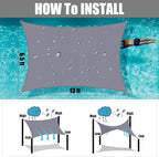 Neween Shade Sails, Waterproof Sun Shade Sail Rectangle UV Block Canopy Sun - Image 5