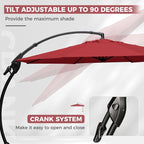 Grand patio 11FT Cantilever Round Umbrella - Image 5
