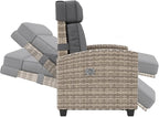 GarveeLife Outdoor Recliner Chair, PE Wicker Lounge Chair by GarveeLife
