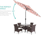 Best Choice Products 10ft Solar Polyester LED Lighted Patio Umbrella w/Tilt - Image 2